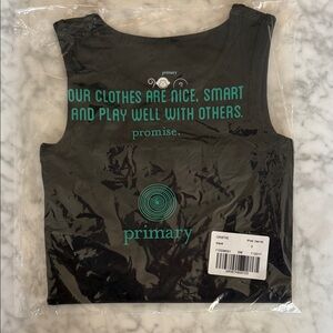 Primary Black Tank Top for Kids